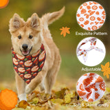 Huhumy 100 Pcs Thanksgiving Fall Dog Bandanas Bulk 3 Sizes Dog Washable Bandana Adjustable Washable Autumn Scarf for Thanksgiving Holiday Small Medium Large Pet Supplies