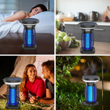 Jinyeda Bug Zapper Outdoor & Indoor, Solar Mosquito Zapper Waterproof, 3500 V Electric Fly Zapper Rechargeable, Cordless Mosquito Killer for Camping, Home, Patio, Kitchen