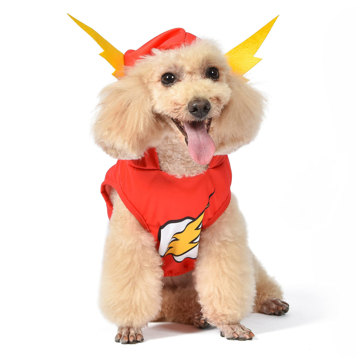 DC Comics Superhero The Flash Halloween Dog Costume - Officially Licensed Halloween Pet Costumes for Dogs, Size Large