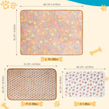 Tatuo 12 Pieces 16 x 24 Inch Dog Blanket Super Soft Warm Cat Sleep Mat Pet Kitten Doggy Fluffy Fleece Blankets with Cute Dog Paw Bone Star Elephant Patterns Printed Fluffy Blanket for Small Cat Puppy