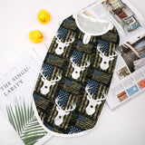 Pet Summer T-Shirt Dog American Flag Camo Deer Shirts Summer Puppy Clothes Cute Pet T Shirts for Small Medium Large Pets