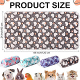 Tudomro 8 Pcs Guinea Pig Blankets Absorbent Washable Animal Fleece Bedding Cage Liners Waterproof Reusable Pet Pee Sleep Mat Pad Cover for Chinchilla Hamster Ferret(Heart,47 x 24 Inch)