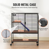 VEVOR 36" Rolling Metal Ferret Cage, Large 2-Tier Critter Nation Cage, Small Animal Cage with Ramps & Tray, Easy to Set up for Pet Mice, Hamster, Guinea Pig, Chinchilla, Squirrel, Hedgehogs, Bunny
