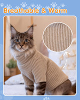 Retro Fleece Vest with Hat for Devon Rex and Hairless Cats Warm Winter Clothing for Cat & Dog (XL(10-13lbs))