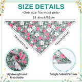 72 Packs Dog Bandanas Bulk Buffalo Plaid Cat Bandana Summer Scarf Triangle Fruit Drool Bibs Washable Adjustable Kerchief Dog Cat Bandana for Beach Small Medium Pet Supplies(Flower)