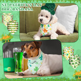 Bulyoou 72 Pcs St Patrick's Dog Bandanas Bulk Shamrock Bandanas for Dog Adjustable Washable Pet Triangle Scarf Soft Kerchief Bib for St Patrick's Holiday Pet Costume Accessories