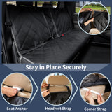 ZQ Trucks Dog Car Back Seat Cover for Ram1500/F150/GMC Sierra/Tacoma/Chevrolet Silverado, Access for Middle Seatbelt, Waterproof Bench Seat Protector for Pickups Nonslip Rear Dog Cover