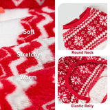 KYEESE Dog Christmas Pajamas, Holiday Dog Pajamas for Small Dogs with Snowflake Pattern, Warm Fleece Cat Onesie Cozy Christmas Outfit for Puppy Kitten Xmas Sweater Pet Jumpsuit, Small