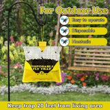 Fly Traps Outdoor Hanging, 12 Natural Pre-Baited Fly Hunter Stable Horse Ranch Fly Trap, Mosquito Fly Bags Outdoor Disposable Catchers Killer Repellent for Barn Farm Patio & Camping