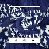 Vehomy Christmas Dog Turtleneck Sweater Christmas Pet Cable-Knit Sweater with Snowflake Pattern Cold Weather Pullover Sweaters Xmas Pet Knitwear Apparel Outfit for Small Medium Large Dogs Navy 3XL