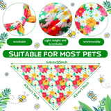 Weewooday 20 Pcs Spring Dog Bandanas Bulk Adjustable Spring Dog Bandanas Bibs Scarf Bib Washable Triangle Doggy Kerchief for Small Medium Large Pet Summer Easter Costume Accessory