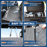 Truck Dog Seat Cover for Back Seat, Machine Wash, 450lb Support for 1-4 Large Dogs, Install in 3Mins, 3Y Assurance, Waterproof & Scratch-Proof, Back Seat Extender for Full Size Crew Cab Truck SUV