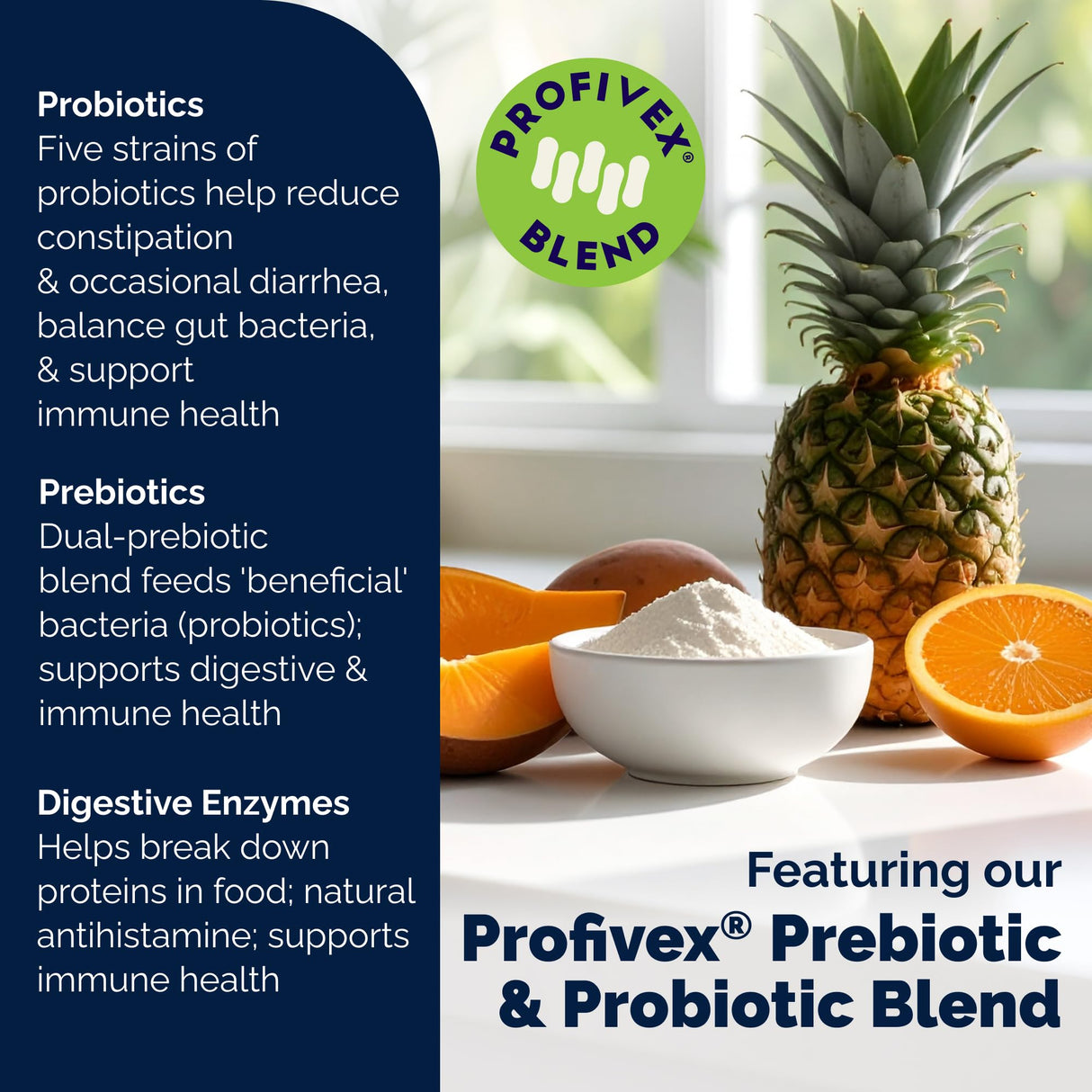 Vetnique Glandex Daily Probiotics for Dogs with Prebiotics to Support Gut Health with Fiber and Digestive Enzymes, Probiotic Chews or Powders (60ct Chews, Bacon Chews)