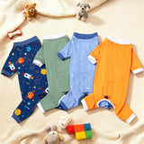 4 Pack Dog Pajamas Pet Costumes Dog Jammies Onesies Sweatshirt Adjustable Breathable Stretchy Clothes for Puppy Small Medium Large Dogs Girls Boys,XS