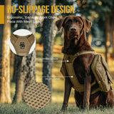 ONETIGRIS Dog Hiking Backpack, Dog Pack for Medium Large Dogs, HOPPY CAMPER 3.0 Dogs Saddle Bag Harness Outdoor Hiking (M, Brown)