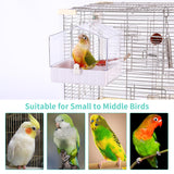 Colorday Bird Bath for Cage, Parrot Bath for Small to Medium Birds, Cockatiels, Parakeets, Budgie, Quaker, Conure, Lovebirds, Finches(6.7X6.7X7.74 inch)
