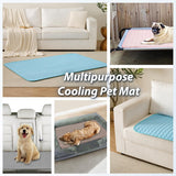 MICROCOSMOS Summer Cooling Mat & Sleeping Pad- Water Absorption Top, Materials Safe, Easy Carry, EZ Clean. Keep Cooling for Pets, Kids and Adults.(Navy Blue, 36" x36")