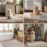 EHEYCIGA Super Absorbent Dog Door Mat for Muddy Paws 60x36 Inch Indoor, Front Doormat Outside Entrance, Quick Dry Chenille Washable Dog Crate Bed, Non-Slip Pet Rug Mud Mat Outdoor Entryway, Beige