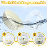 Jevnd Bird Nest for Cage Bite-Resistant, Washable Clear Observation Small Bird House Hanging, Warm Birds Bed Plush Hut, Parakeet Nest to Lay Eggs Breeding Sleeping for Parrot Budgie Lovebird Canary