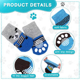 48 Pieces Dog Socks for Small Medium Dogs Non Slip Anti Slip Skid Pet Puppy Doggie Grip Paw Protectors Indoor Traction Control Socks for Hardwood Floor Protection, 12 Styles