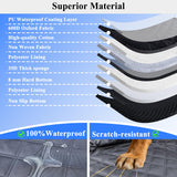 VIVASNIFF Hard Bottom Back Seat Extender for Dogs, Waterproof Dog Car Seat Cover, 420lb Support, 600D Heavy Duty Car Seat Protector Dog Hammock for Sedan, SUV, Small Truck(Black & Orange)