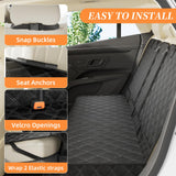 Simple Trending Dog Car Seat Cover, Back Seat Pet Bed Mat Protector Waterproof Bench Car Seat Cover, Nonslip Pet Car Bed Dog Hammock for Car, SUV, Truck