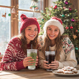 Iced Coffee Cups with Lids: Coffee Bar Accessories - Ribbed Glass Tumbler with Straw and Lid 4Pcs - 20oz Leak Proof Tumbler - Reusable Glass Cups and Tumblers with Lid and Straws for To Go Iced Coffee