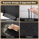 PAWING 12 Panels Small Animal Playpen with Waterproof Mat - Durable Metal Wire Yard Fence for Guinea Pigs, Kittens, Puppies, Hamsters, and Hedgehogs - Indoor & Outdoor Pet Cage