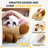 HiPetpy Dog Pillow - Soft Neck Pillow for Dogs, Washable Dog Calming Pillows for Better Sleep, Reduces Anxiety, Gift for Medium/Large Dogs and Cats (Yellow)