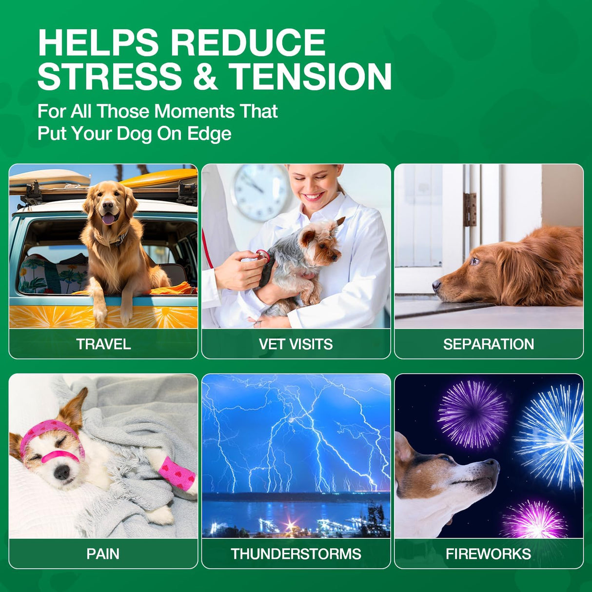 ziehooGe Calming Chews for Dogs - Dog Calming Treats Helps with Dog Anxiеty Rеlief, Separation, Strеss, Barking, Fireworks, Travel, Composure - Natural Dog Supplements 180 Soft Chews