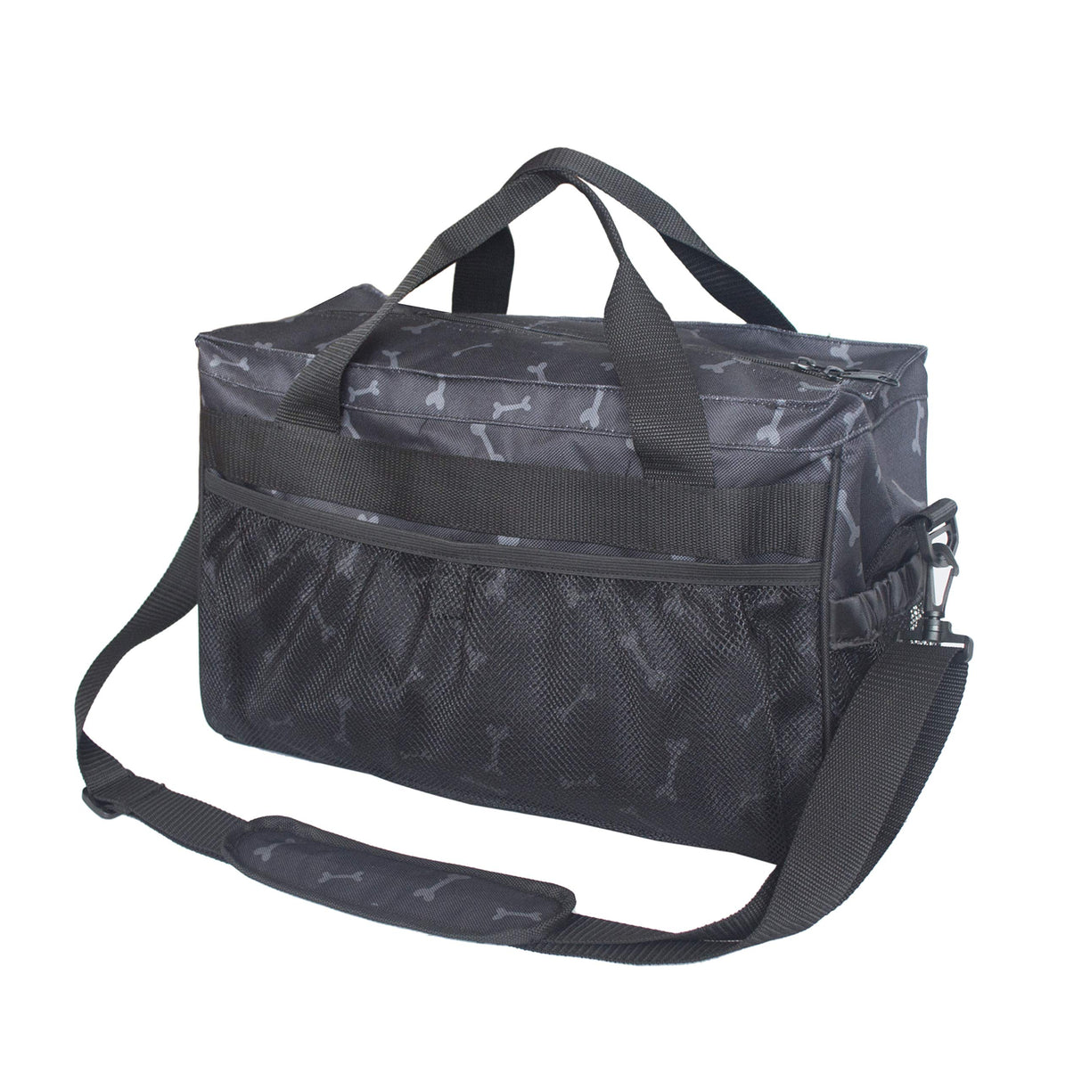 MYDAYS Dog Travel Bag, Pet Luggage Suitcase Weekend Tote Carrier with Collapsible Bowl, Pet Luggage Suitcase Weekend Tote Carrier with Collapsible Bowl (Black)