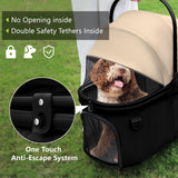 Extra Large Pet Stroller, Jumbo Dog Stroller Fits 3 Small Pets up to 50lbs, Heavy-Duty Stable Strollers with Shock Absorbing Wheels & Locking Brakes, for Walking, Jogging, Vet Visits