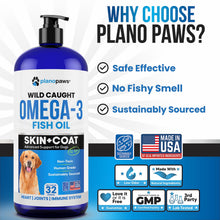 Load image into Gallery viewer, Omega 3 Fish Oil for Dogs - Better Than Salmon Oil - Dog Fish Oil Supplement to Reduce Shedding &amp; Itching - Supports Joints, Brain, and Heart Health - Skin and Coat Supplement - Liquid Fish Oil
