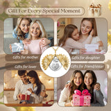 Lamdiy Personalized Pet Portrait Necklace Customized Pet Memorial Necklaces Dog Necklace for Women Custom Pets Necklaces Dog Memorial Jewelry for Cat Mom Dogs Dad (Gold-Silver)