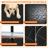 TNELTUEB Extra Large Back Seat Extender for Dogs with Dog Bed Mats, Waterproof Dog Car Seat Cover for Back Seat with Hard Bottom, Anti Scratch, Safer, Easy to Use and Clean, Holds 450LBS Black