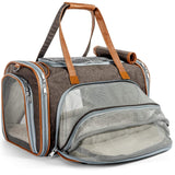 Mr. Peanut's Gold Series Big Apple XL Expandable Pet Carrier V3.0 (Charcoal Ash)
