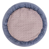 WONDER MIRACLE Fuzzy Deluxe Pet Beds, Super Plush Dog or Cat Beds Ideal for Dog Crates, Machine Wash & Dryer Friendly (24" x 24", Smoked Blue)