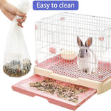 100 pcs Disposable Cage Liners, Clear Plastic Rabbit Cage Liner Bag, Universal Toilet Film for Bunny, Hamster, Totoro, Hedgehog, Guinea Pig and Small Animals (100pcs, 47in)