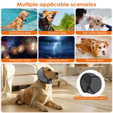 Dog Ear Muffs for Noise Protection & Bath, NoShake Ear Wrap for Hematoma, Drying & NoiseAnxiety Relief - Elastic Waterproof Dog EarProtector with Calming Cover Design for Grooming (Grey, Medium)