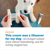 TropiClean HomeVet Medicated Cream, Hot Spot Treatment for Dogs, Fast Itch Relief, with Vet Strength Chlorhexidine & Hydrocortisone, USA Made, 1 oz