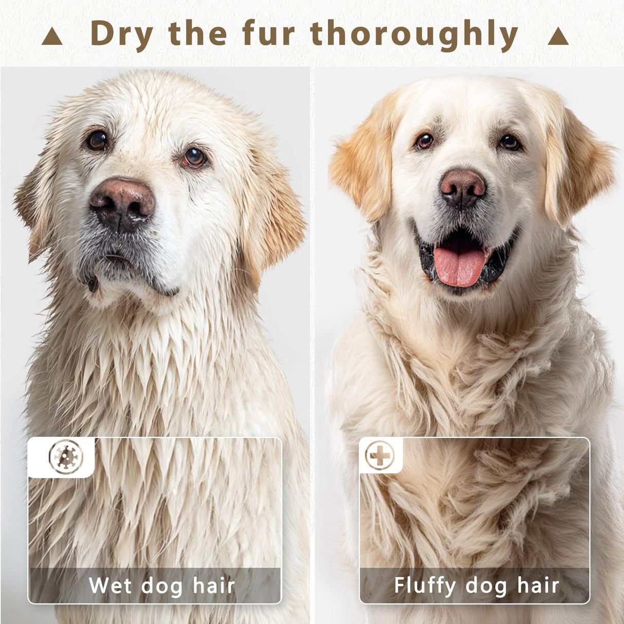 High Velocity Blow Dryer For Dogs, 5.2HP/ 3800W Dog Hair Dryer Speed Temperature Adjustable，Dog Blow Dryer with Thickened Handle,Low Noise Dog Blower Grooming Dryer，4 Nozzles ,1 Massage Brush,Black