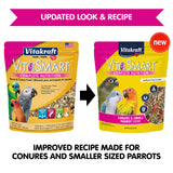 Vitakraft VitaSmart Conure Small Parrot Food 4 Pound Bag Premium Bird Food Mix with Real Vegetables Fruits Grains and Seeds Provides Wholesome Daily Nutrition and Variety for Conures & Small Parrots