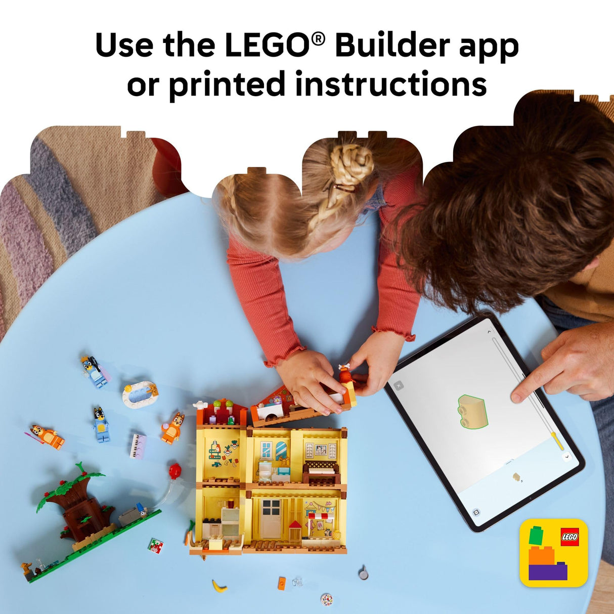 LEGO Bluey: Bluey’s Family House Building Toy - Pretend Play Toys & Figures Playset for Boys & Girls, Ages 4+ - with 5 Characters - Gift for Christmas - 11203
