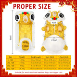 LEIFIDE Lion Dance Dog Costume Chinese New Year Pet Costume with Sequins Chinese Lion Dance Cloth Dog Clothes Hoodies Coat for pet New Year Spring Festival Dress up(2X-Large,Gold)