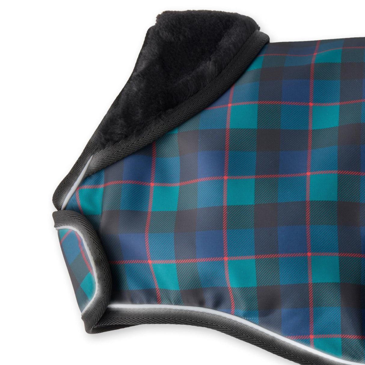 Pet Passion Breeze II - The Windbreaker, Water Resistant Pet Raincoat, Vegan Fur and Lined Pet Jacket for Small, Medium, Large Dogs, Black Watch Plaid, X-Large (55-80 lbs)