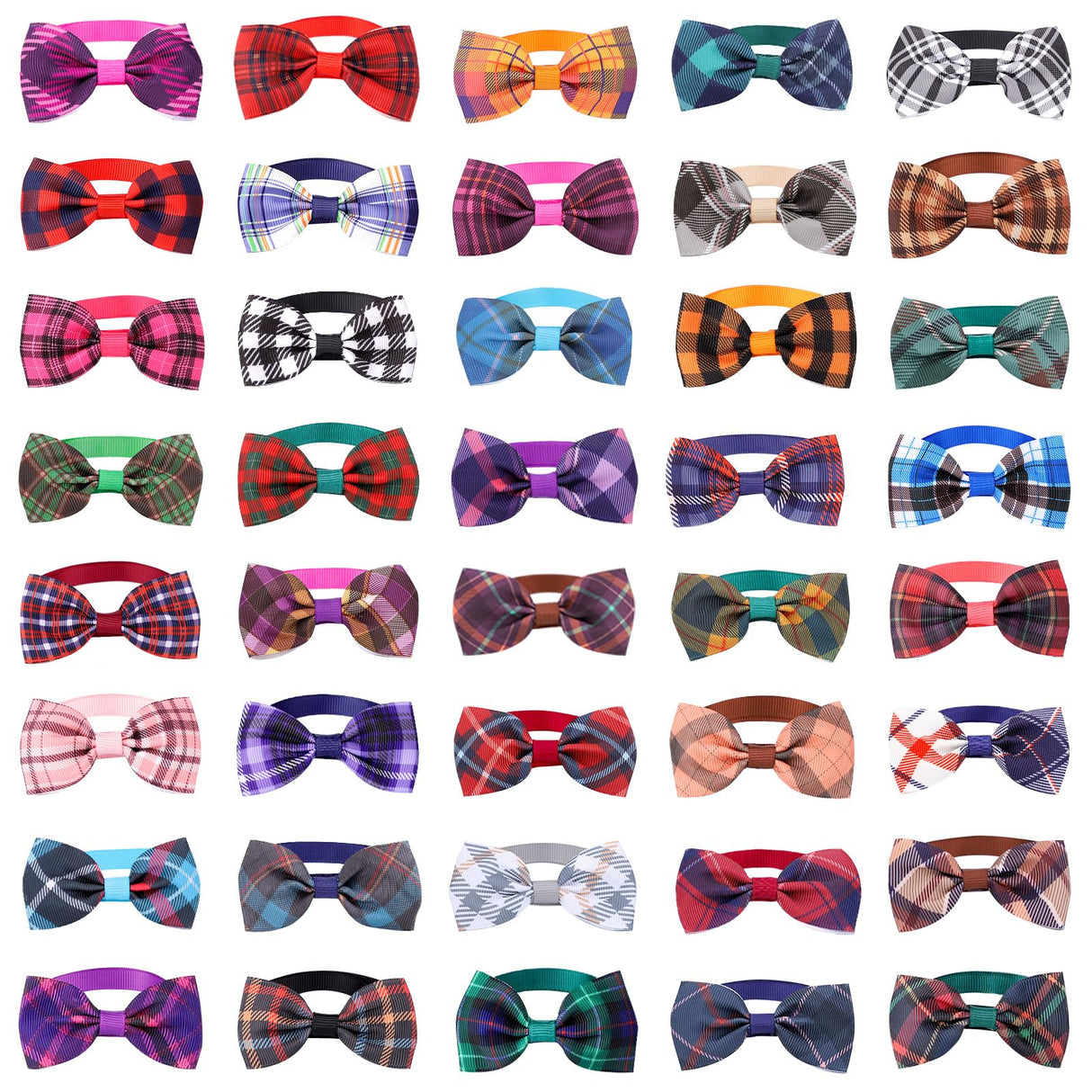 Segarty Small Dog Bow Tie, 40 Pack for Dogs, Adjustable Bowties for Large Puppy and Cats, Neck Bows Collar Bulk Assorted Grooming Accessories for Birthday Wedding Party Holiday Festival