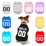 Customized Dog Jersey Shirt, Breathable Doggy Football Tee, Lightweight Sleeveless Vest Pet Clothes Personalized Pet Shirt Custom with Name/Text/Photo/Logo（Custom Dog Jersey）