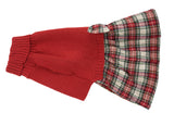 Lanyarco Burgundy Red Dog Dress for Large Dogs Girl, Winter Warm Female Pet Clothes Outfits, Dog Sweater Dress for Dogs Red, X-Large (XL) Size