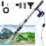 Fish Tank Cleaner, Adjustable Water Flow Aquarium Gravel Cleaner, 530GPH/32W Electric Fish Tank Cleaning Tools, Turtle Tank Gravel Cleaner Vacuum for Wash Sand, Water Changing and Water Circulation