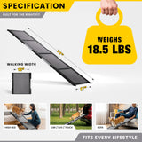 PATHOSIO PETS Portable Dog Ramp for Car – Foldable Dog Car Ramp for Truck, SUV, High Bed & Sofa with Anti-Slip Feet & Traction Carpet – Small to Large Breeds (71" Long & 17" Wide)
